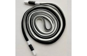 шнурки tby круглые 08мм арт.slc018.10 длина 130 см белый/черный купить по цене 30 руб для домашнего шитья - в интернет-магазине Веллтекс | Волгоград
