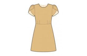 Лекала - платье с коротким рукавом             платье с коротким рукавом 4157. Скачать лекала женские бесплатно в личном кабинете